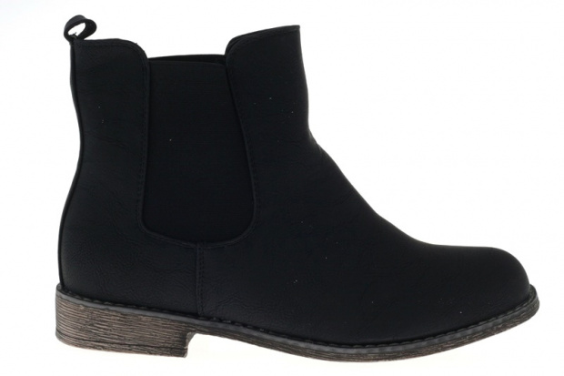 Damen Flache Chelsea Boots Stiefeletten Stiefel Schuhe EUR 36-41 schwarz,