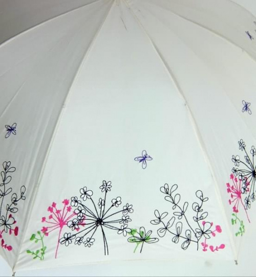 parasol przeciwsłoneczny haftowany doppler długi