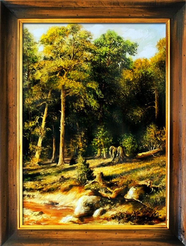 Iwan Iwanowicz Szyszkin-84x63cm-Landschaft-Ölgemälde Handgemalt Leinwand Rahmen Signiert G02575,cena 169e,malowany recznie,http://www.go-bi.pl/produkty/obraz-02575.html