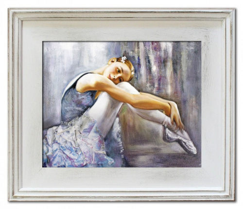 Ballerina-32x27cm-Ölgemälde Handgemalt Leinwand Rahmen Signiert G95022 cena 29,99e,malowany recznie, http://www.go-bi.pl/produkty/g95022-obraz.html